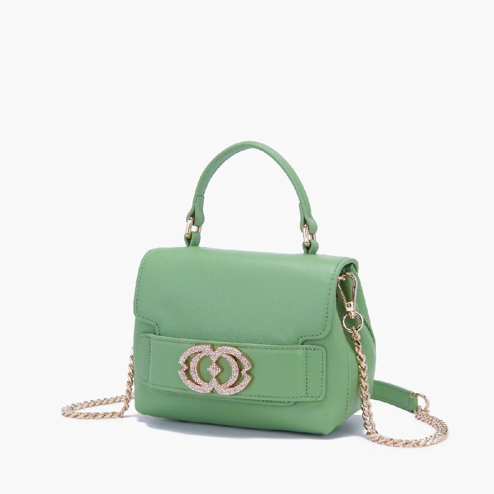 La Carrie BORSA A MANO LOGO PISTACCHIO In vendita