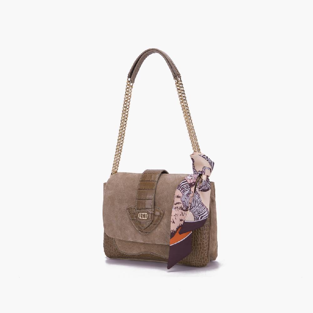 La Carrie BORSA A SPALLA TEMPEST TAUPE Fino Al -60%
