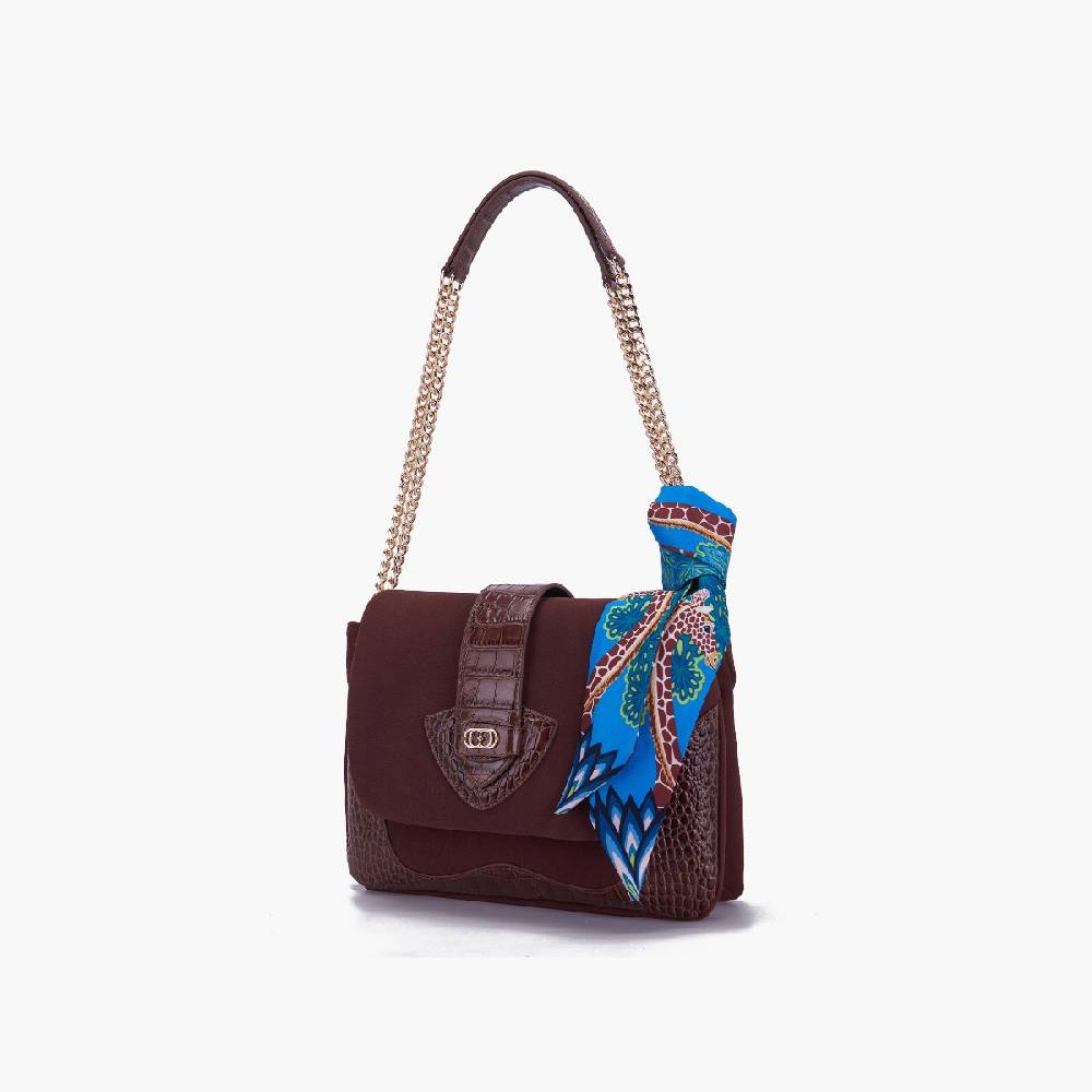 La Carrie BORSA A SPALLA TEMPEST BROWN Affare Del Giorno