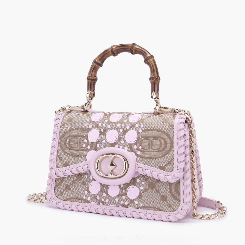 La Carrie BORSA A MANO MONOGRAM ROSA Economico
