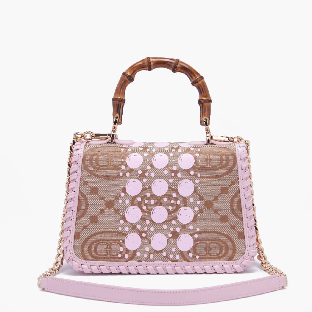 La Carrie BORSA A MANO MONOGRAM ROSA Economico