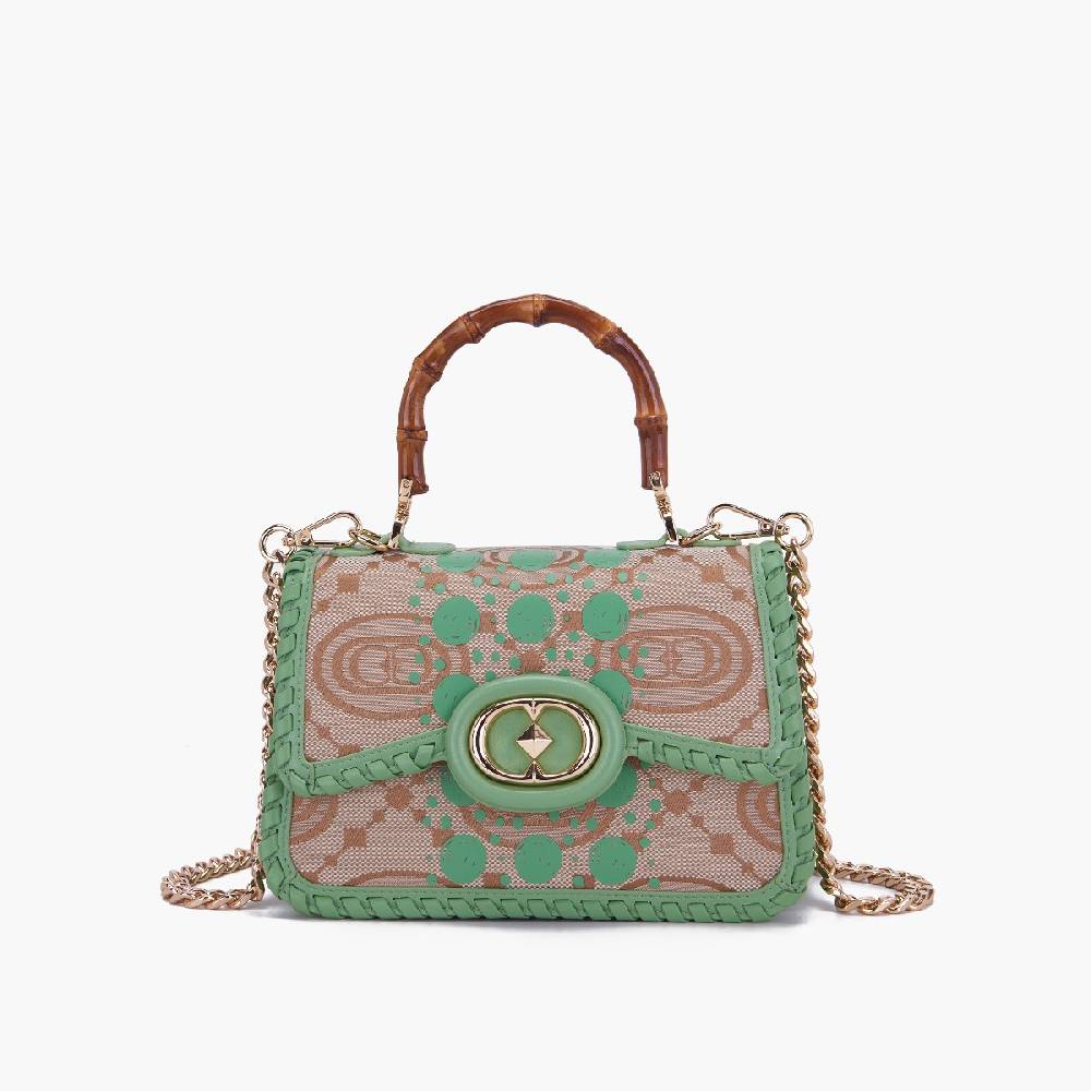 La Carrie BORSA A MANO MONOGRAM PISTACCHIO