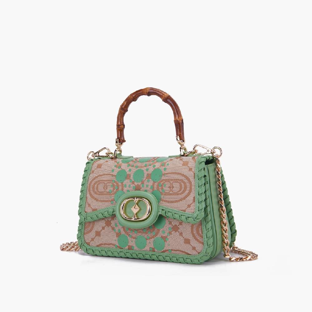 La Carrie BORSA A MANO MONOGRAM PISTACCHIO Online