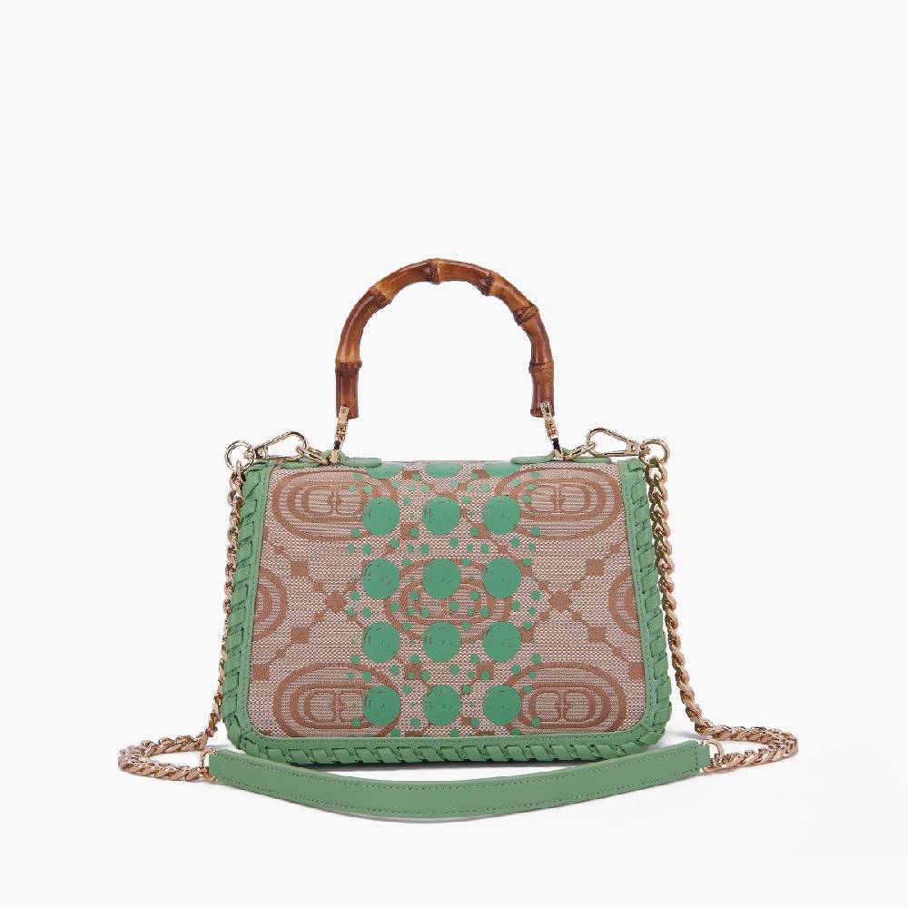 La Carrie BORSA A MANO MONOGRAM PISTACCHIO Online