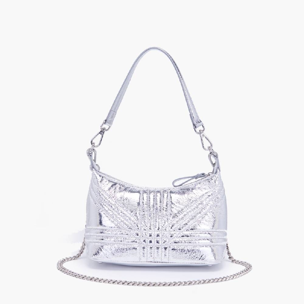 La Carrie MINI BORSA A SPALLA SHINY SILVER Outlet