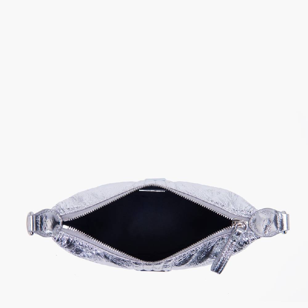 La Carrie MINI BORSA A SPALLA SHINY SILVER Outlet