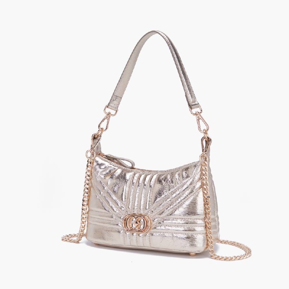 La Carrie MINI BORSA A SPALLA SHINY GOLD In Vendita