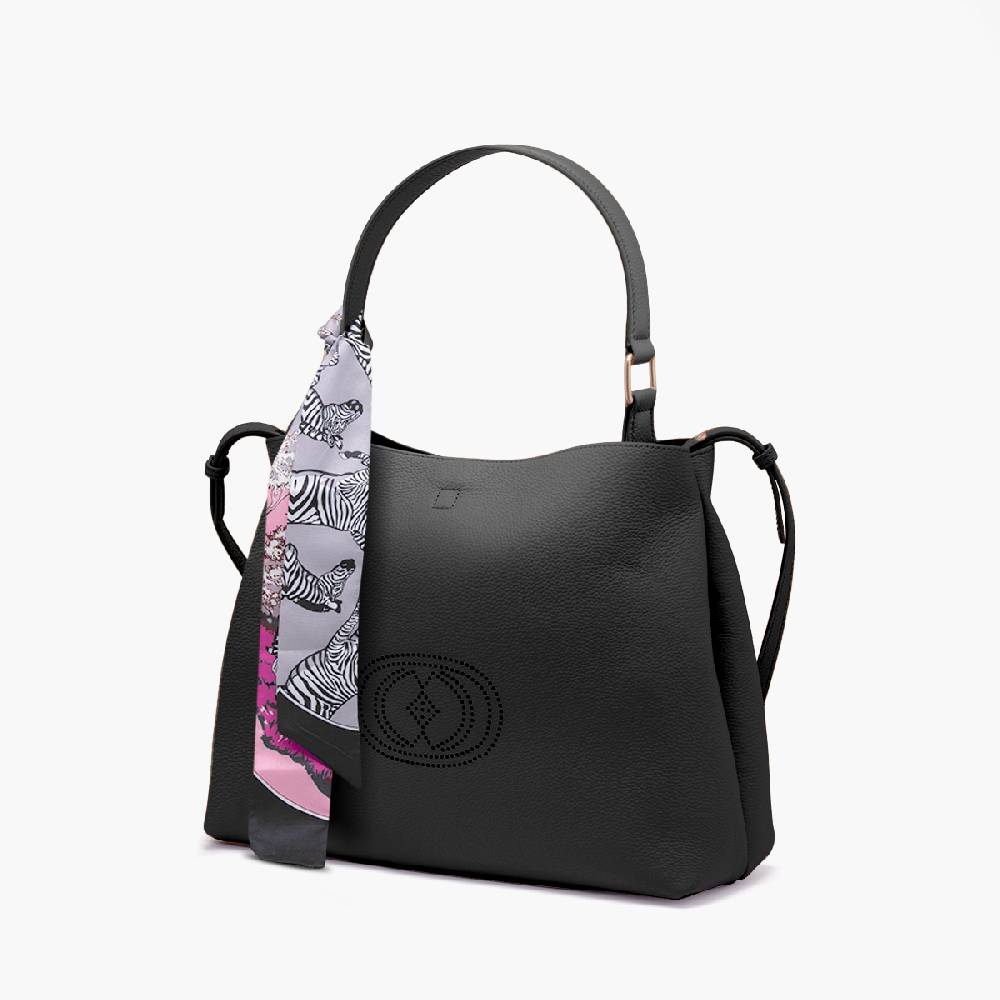 La Carrie BORSA SHOPPING DRILLED NERA Offerte