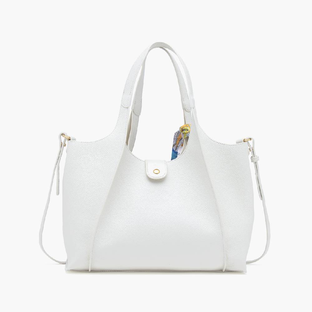 La Carrie BORSA SHOPPING DRILLED CREMA Vendite Flash