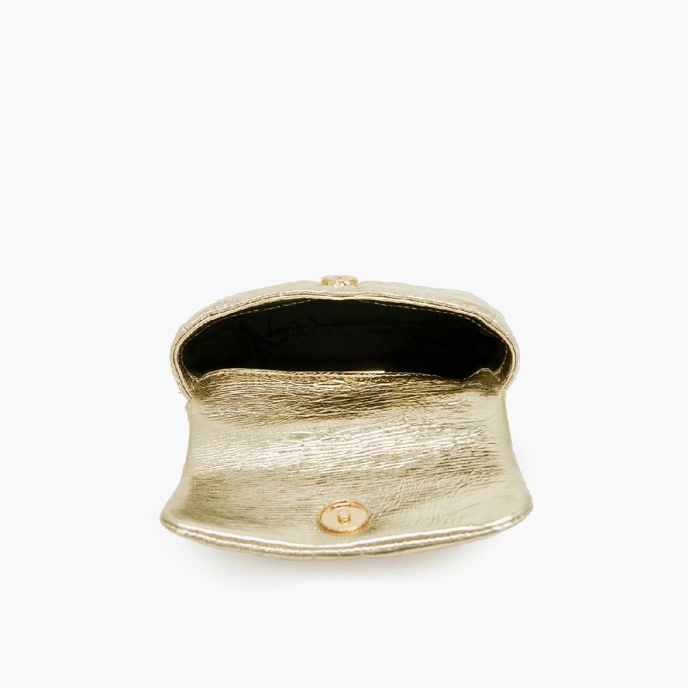 La Carrie MINI BORSA A SPALLA SHINY GOLD In Saldo