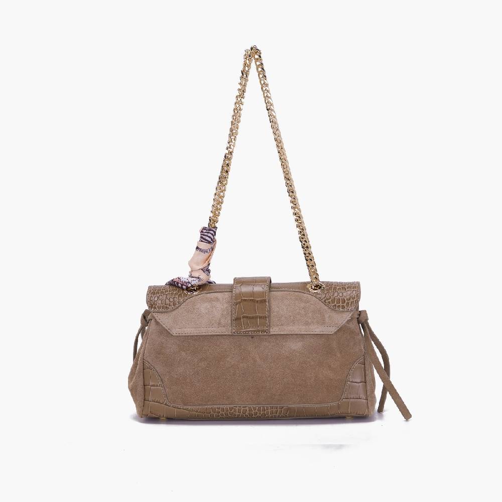 La Carrie BORSA A SPALLA TEMPEST TAUPE Nuova
