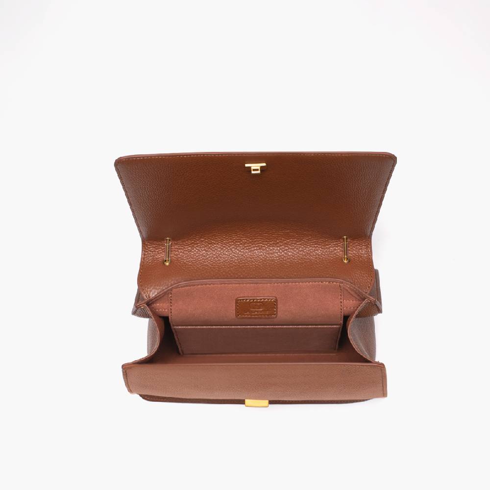 La Carrie BORSA A SPALLA DRILLED CUOIO Italy