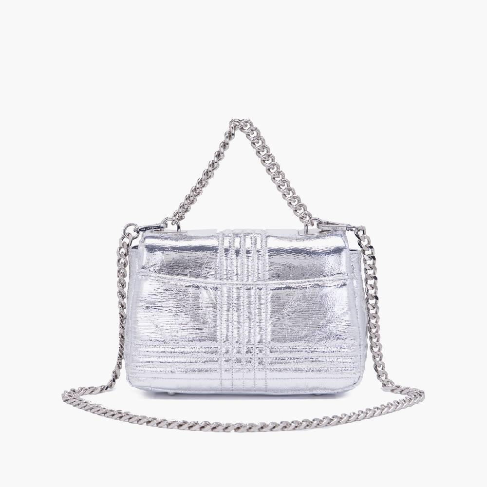 La Carrie BORSA A MANO SHINY SILVER 2025