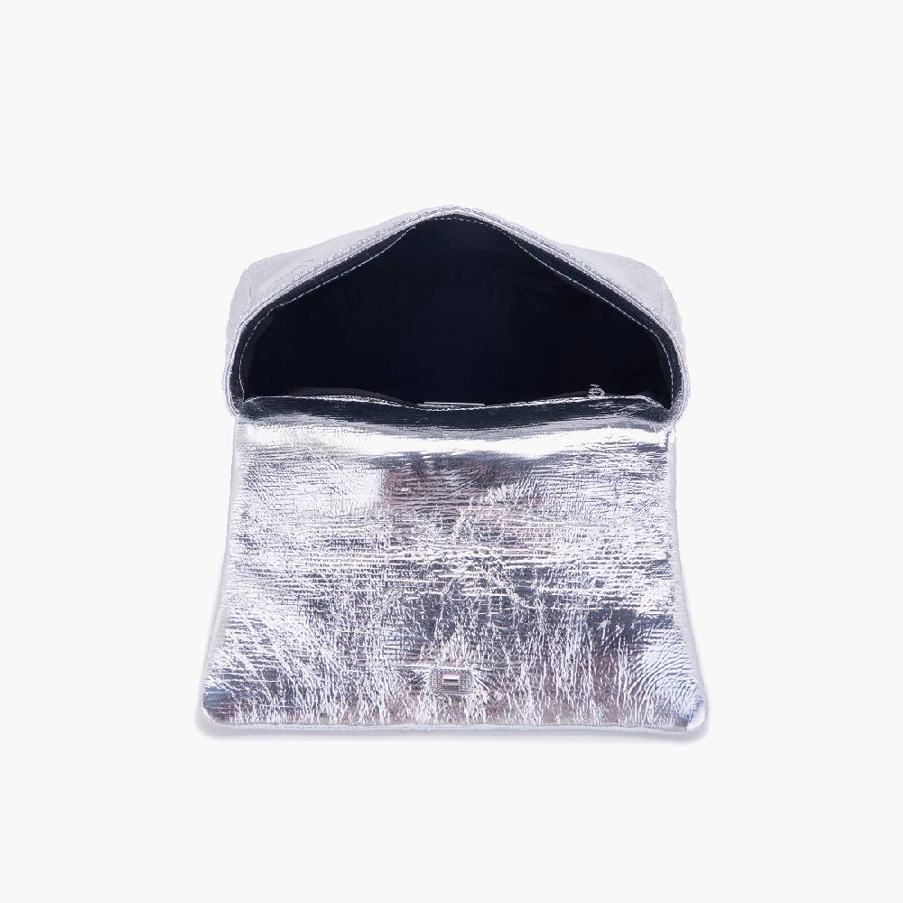 La Carrie BORSA A MANO SHINY SILVER 2025
