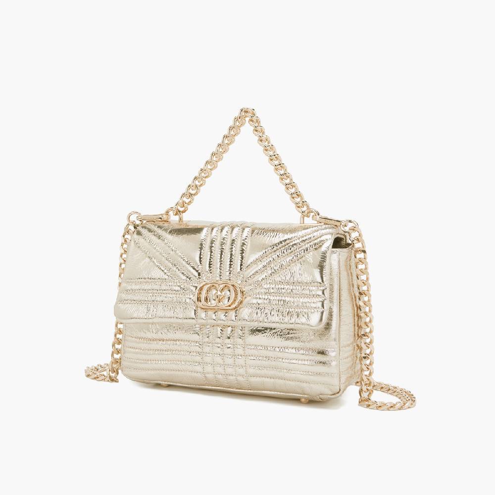 La Carrie BORSA A MANO SHINY GOLD In Linea