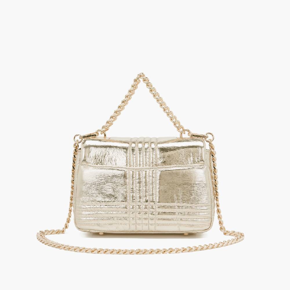 La Carrie BORSA A MANO SHINY GOLD In Linea