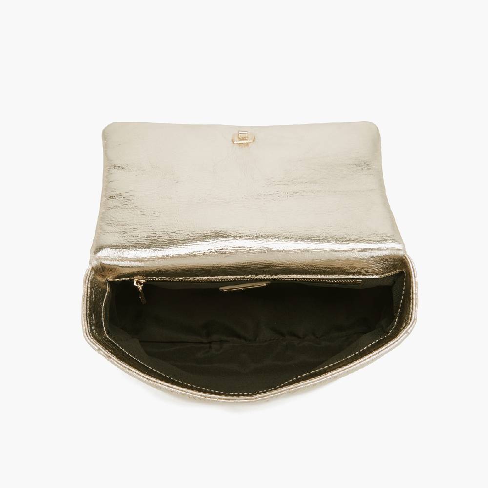 La Carrie BORSA A MANO SHINY GOLD In Linea