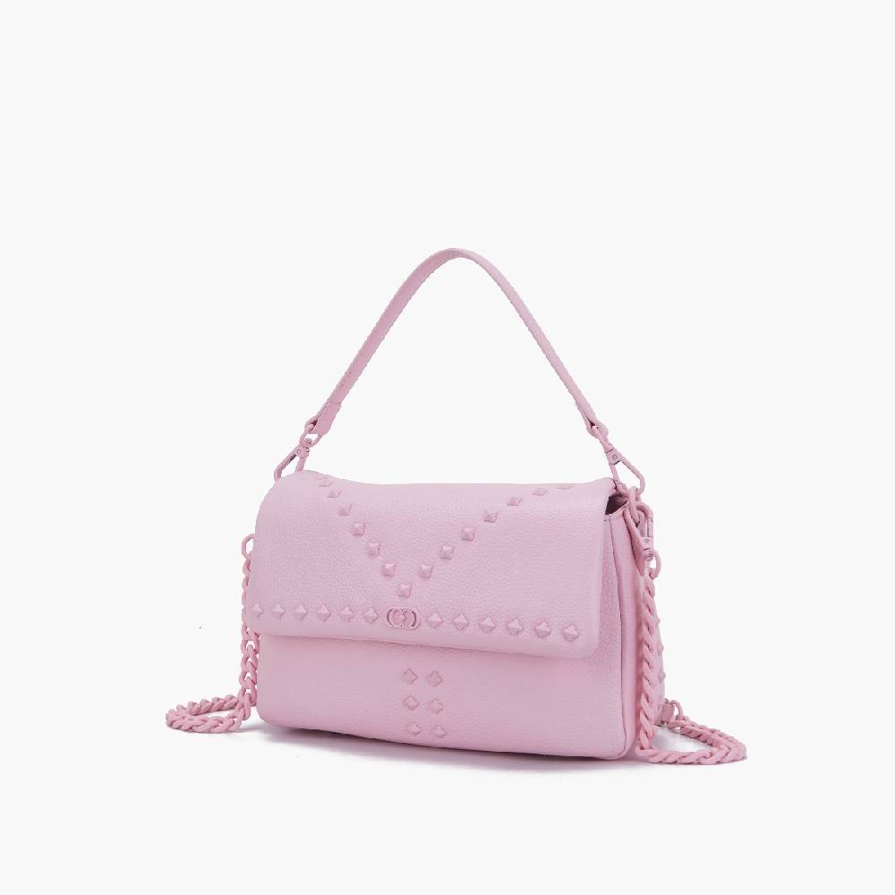 La Carrie PINK HAND BAG IN TUMBLED LEATHER Soddisfazione Garantita