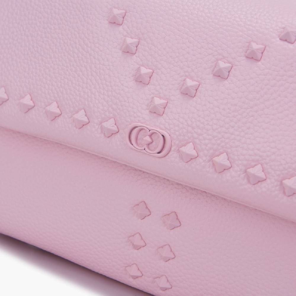 La Carrie PINK HAND BAG IN TUMBLED LEATHER Soddisfazione Garantita