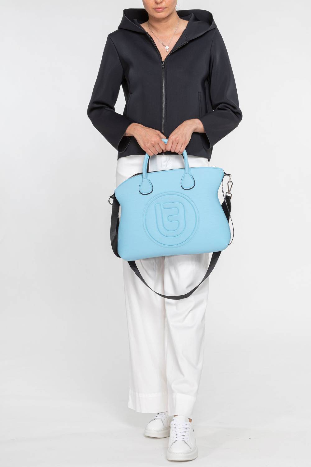 L.Pucci Pescara Tekno Fabric Black - Black Vendita