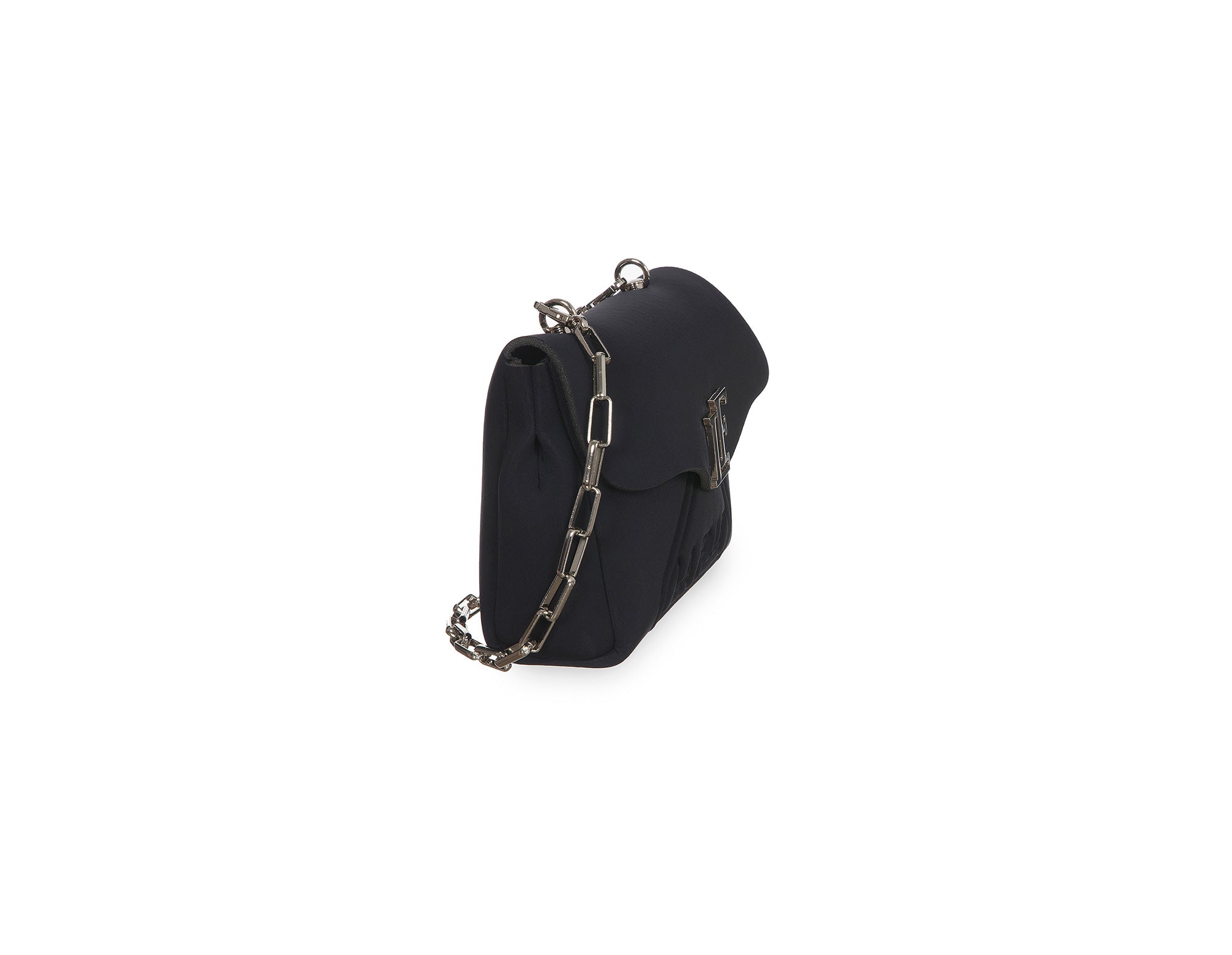 L.Pucci Valentina Med Tekno Fabric Black Consegna Veloce