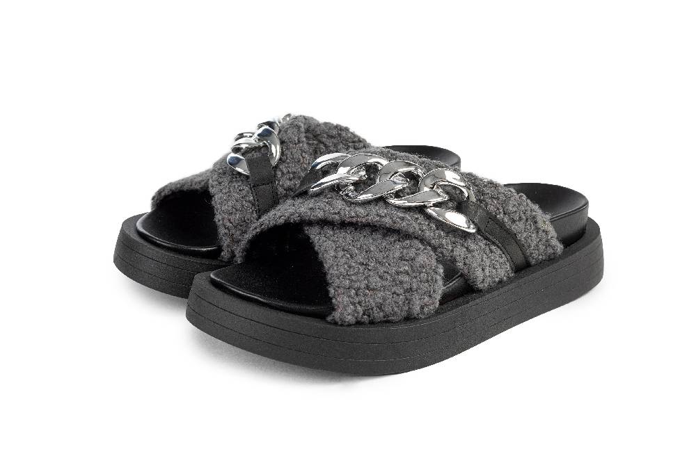 L.Pucci Slipper SA84028MS Grey Enormi sconti