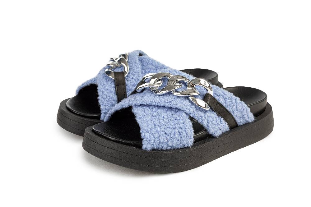 L.Pucci Slipper SA84028MS Light blue Negozi Online