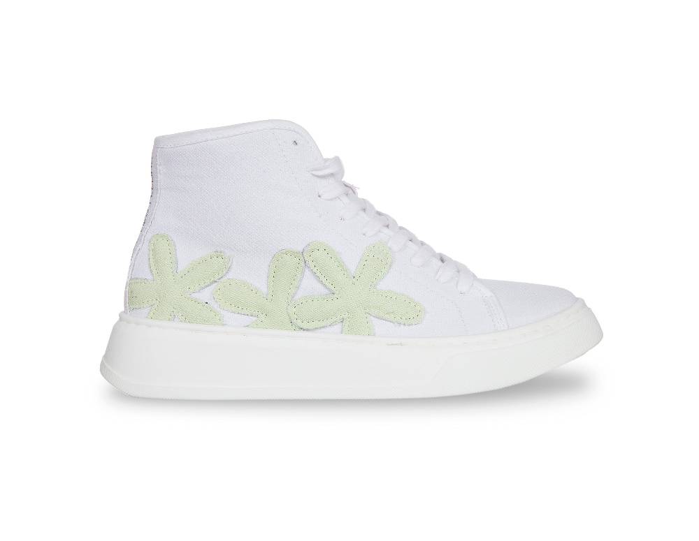 L.Pucci Basket P91223C White-Teal Saldi