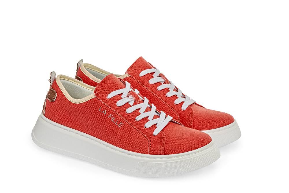 L.Pucci Sneakers P91222C Orange-Camel Vendite Flash