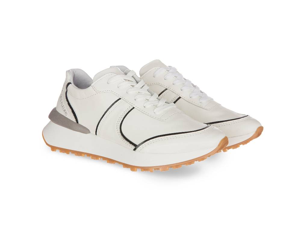 L.Pucci Missouri Leather White-Black Hotsell