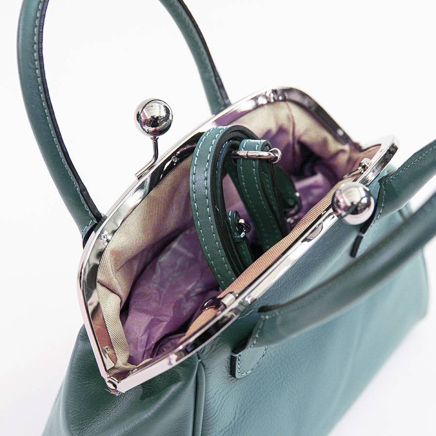 Laura Di Maggio NONNA – Borsa a clutch in nappa avio Online Outlet