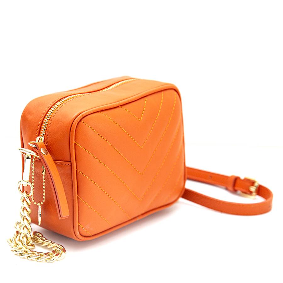 Laura Di Maggio COCCA – Borsa da Sera in Pelle Soft Trapuntato – Arancione Saldi
