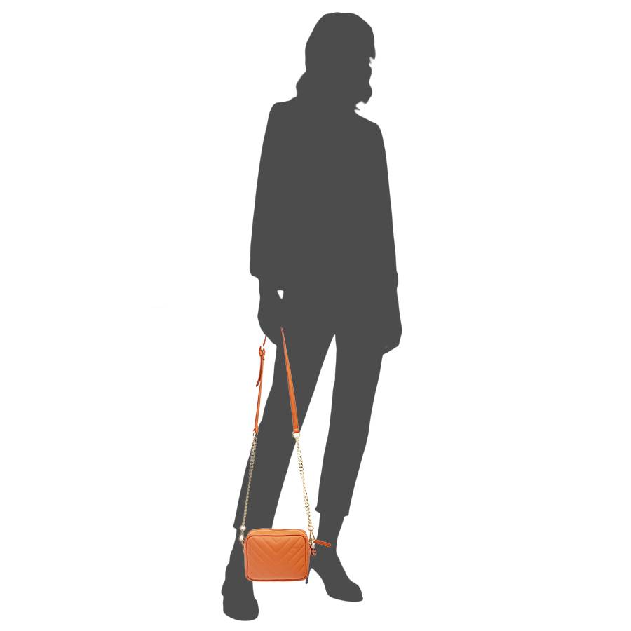 Laura Di Maggio COCCA – Borsa da Sera in Pelle Soft Trapuntato – Arancione Saldi