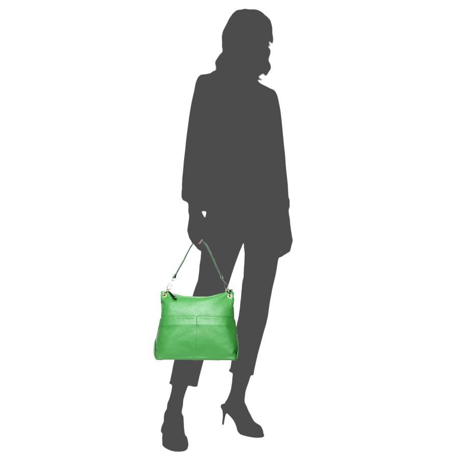 Laura Di Maggio NINA – borsa a spalla in pelle dollaro verde Offerte