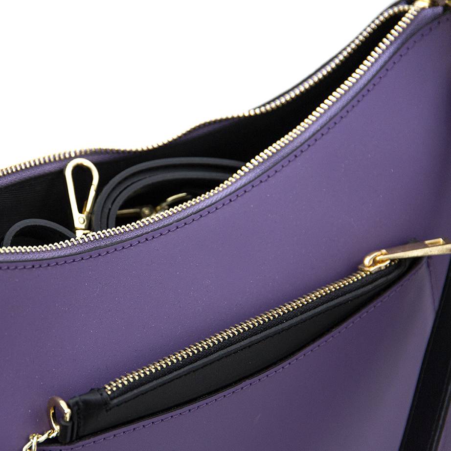 Laura Di Maggio LENA – Borsa a spalla in pelle elegant viola Saldi Di Fabbrica