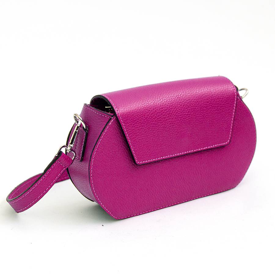 Laura Di Maggio HEDY – Postina con patta in pelle fuxia In Saldo