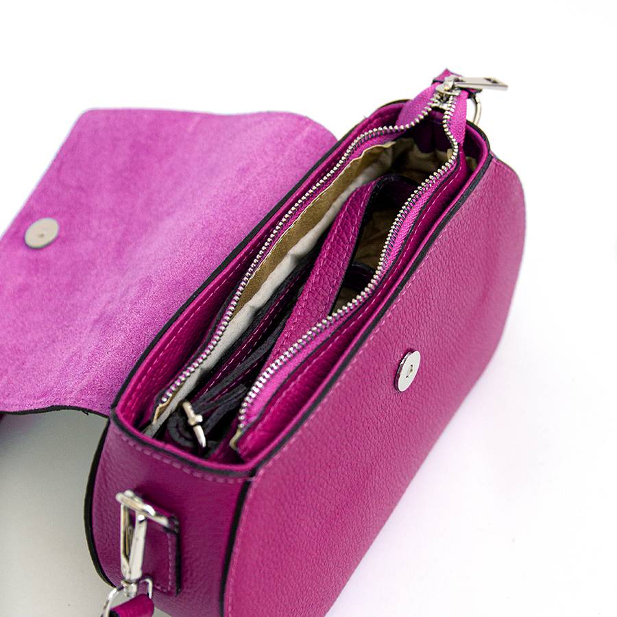 Laura Di Maggio HEDY – Postina con patta in pelle fuxia In Saldo