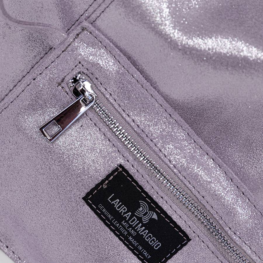 Laura Di Maggio GLIETTER – sacca in pelle glitter lilla Vendita