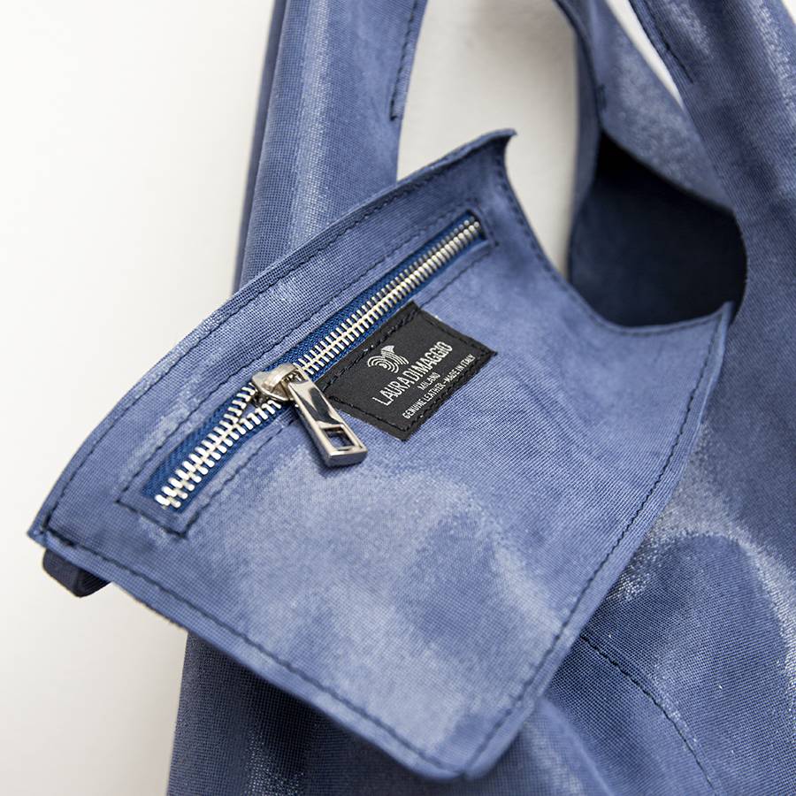 Laura Di Maggio LE SAC – sacca in pelle glitter blu Pezzi Unici