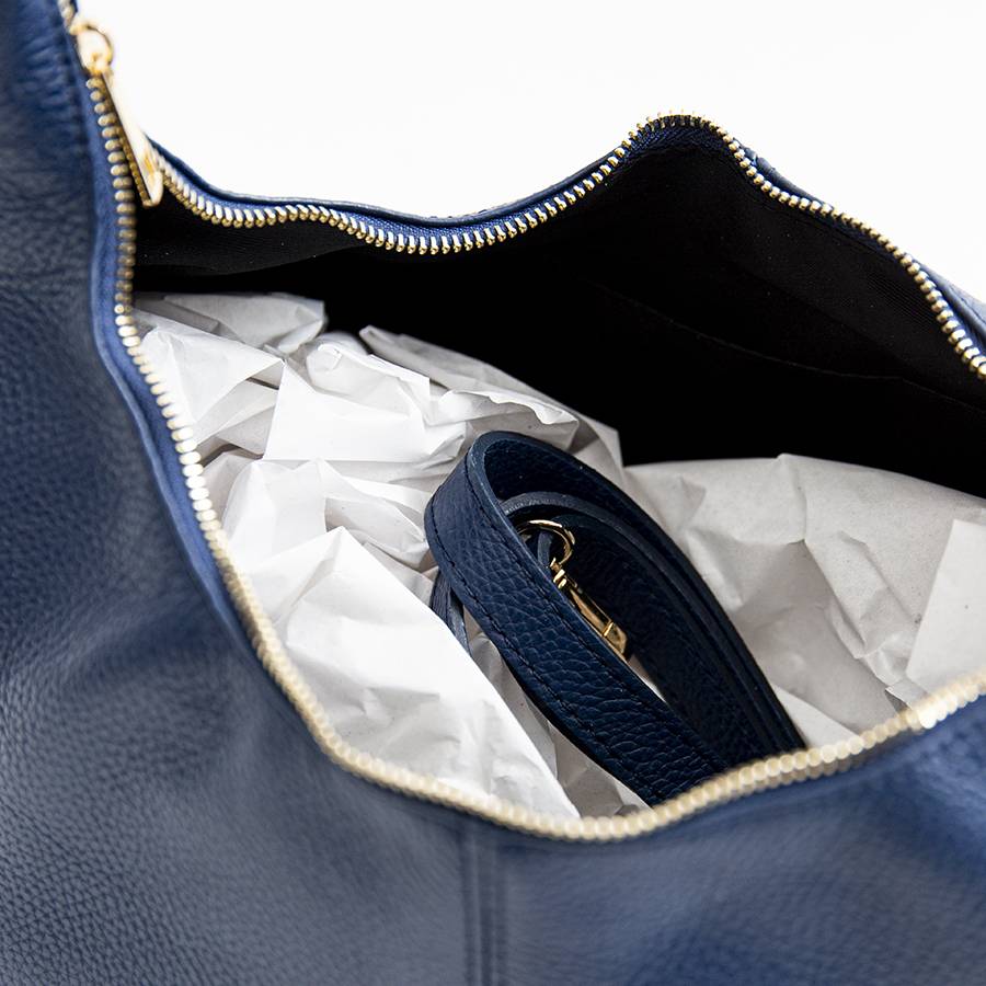 Laura Di Maggio VANESSA – Maxi sacca in pelle blu Acquista Ora