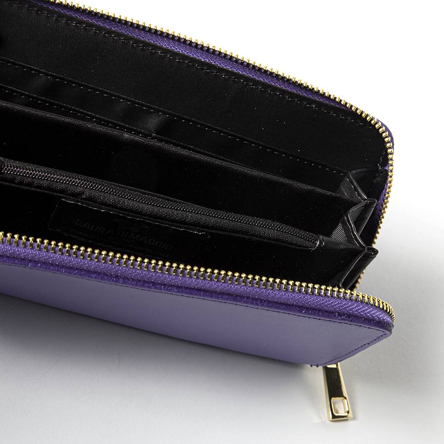 Laura Di Maggio ELEGANT – portafoglio in pelle elegant viola Vendite Flash