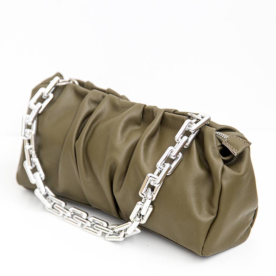 Laura Di Maggio MUFFIN – Borsa in pelle nappa verde oliva Acquista Ora