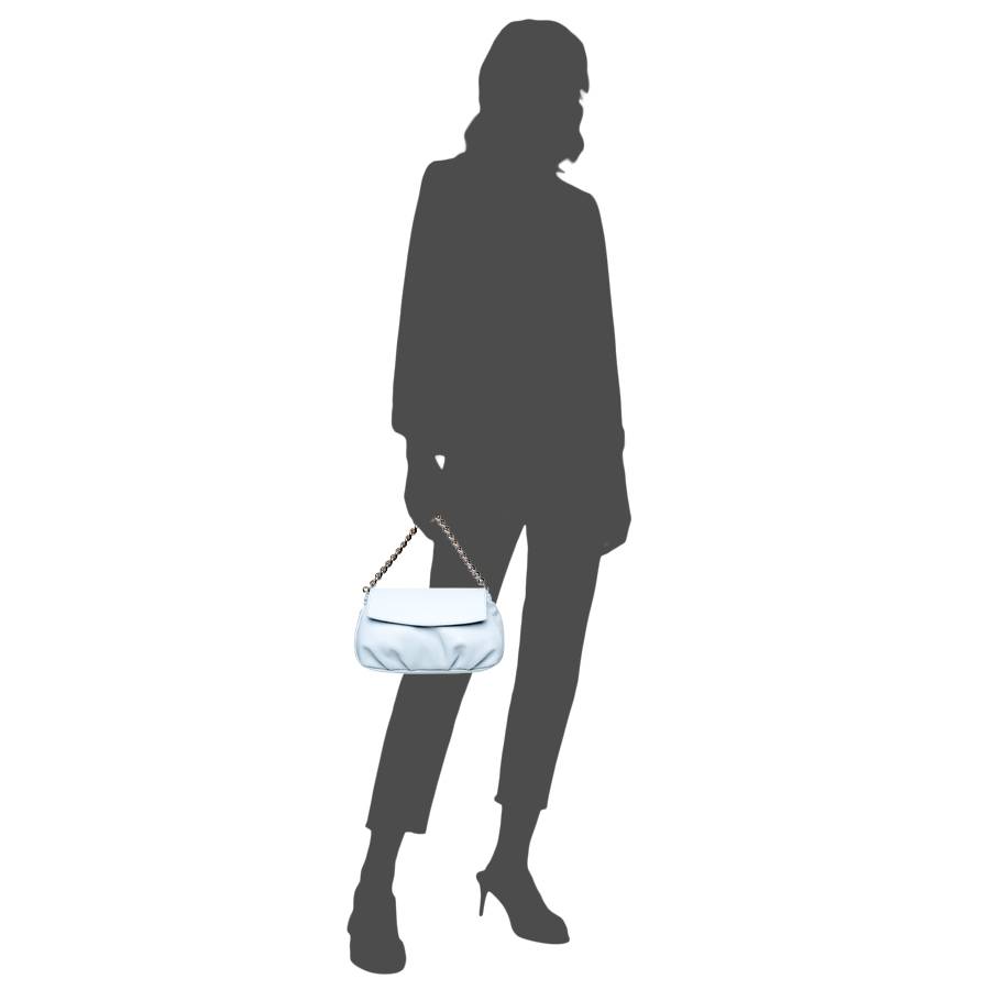 Laura Di Maggio BONBON – Borsa da sera in pelle soft azzurra Latest stili