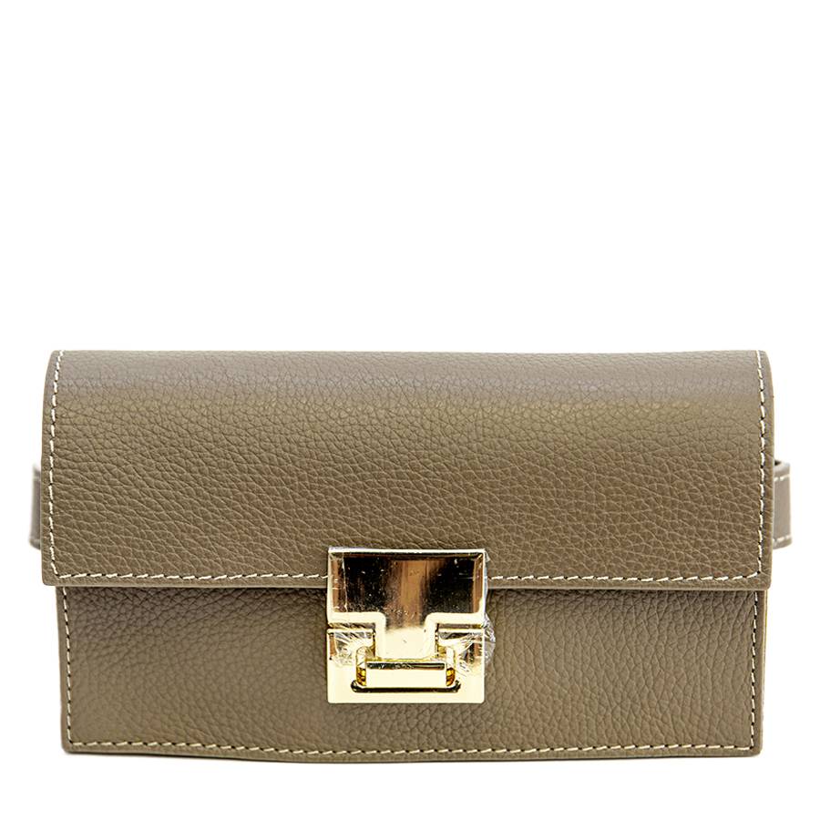Laura Di Maggio CAROL – marsupio taupe con chiusura oro