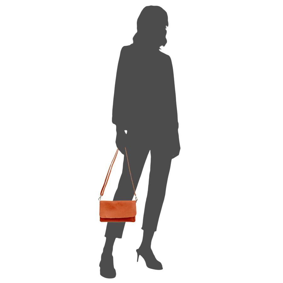 Laura Di Maggio CLAIRE – pochette sottile arancio in pelle dollaro Outlet