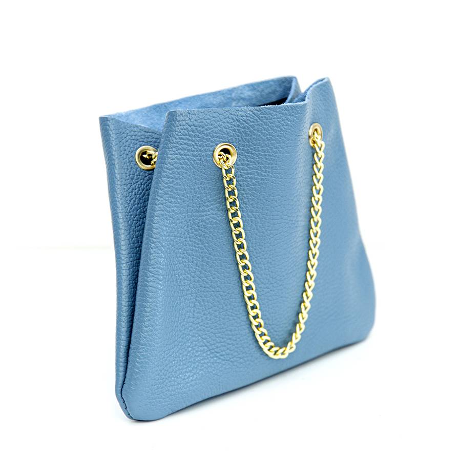 Laura Di Maggio CAMILLE – mini bag in pelle avio con catena oro Hotsell