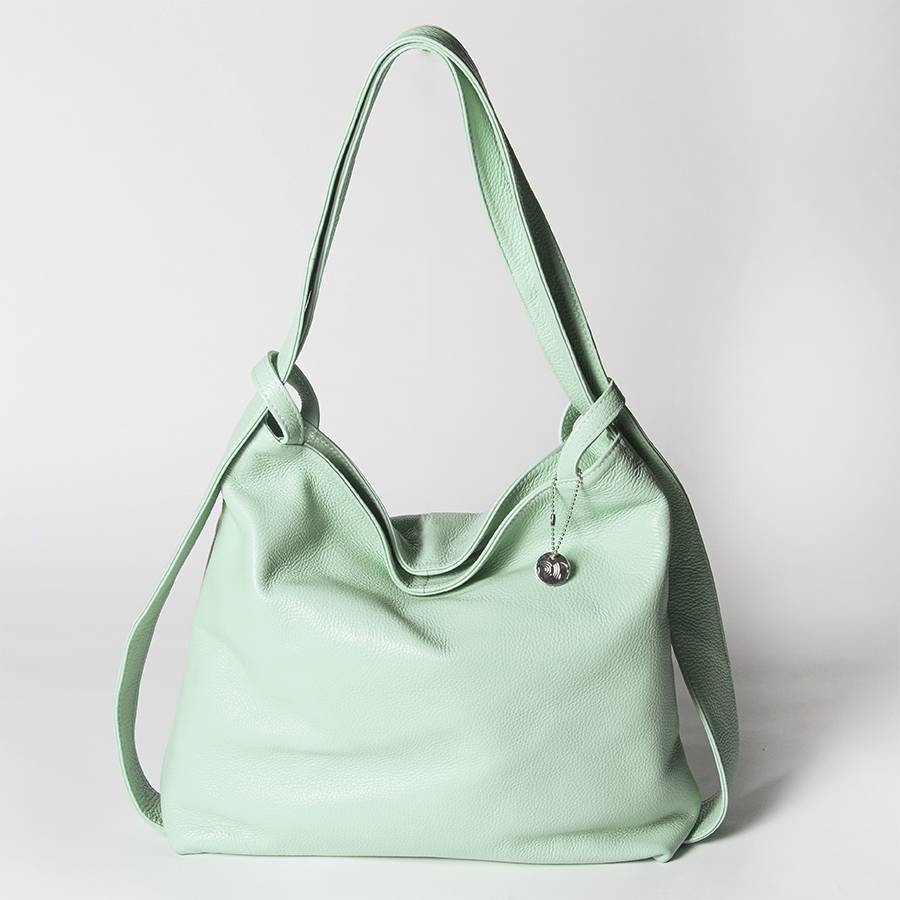 Laura Di Maggio VENICE – Zaino/borsa in pelle dollaro menta Vendita Economica