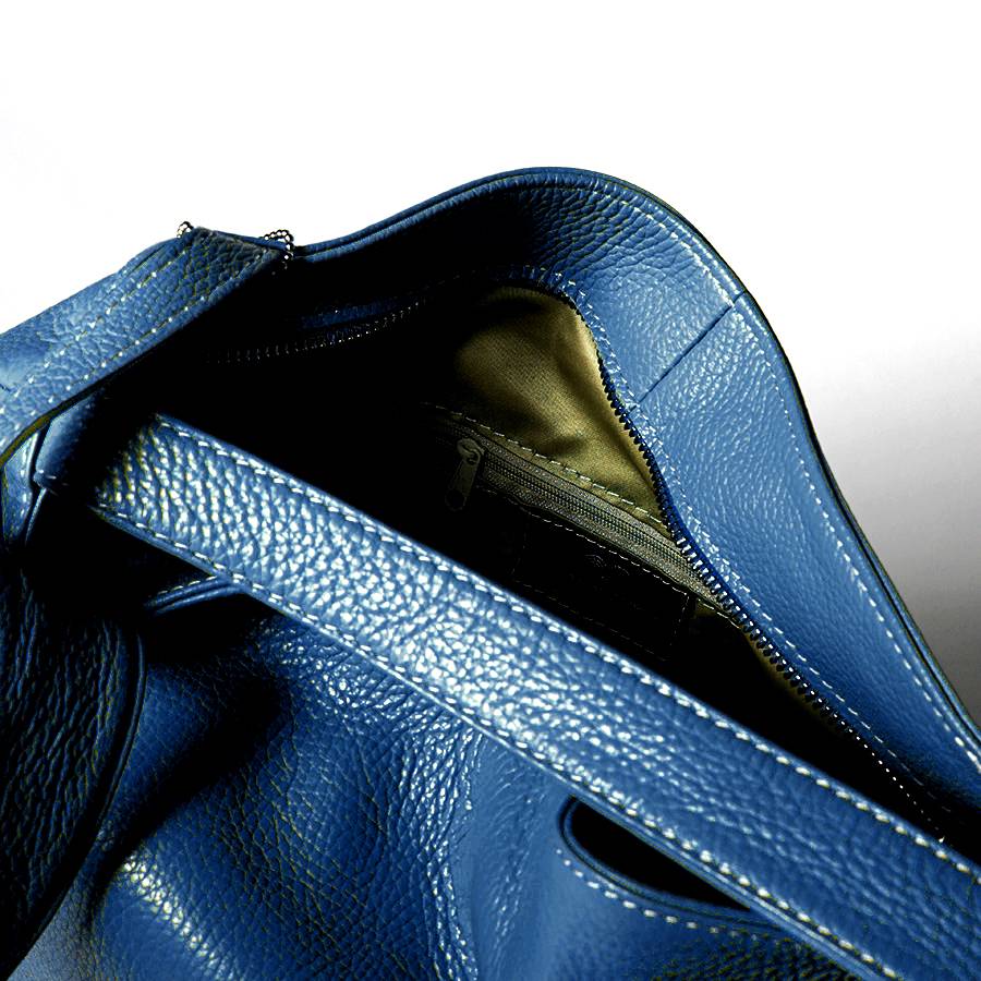 Laura Di Maggio VENICE – Zaino/borsa in pelle dollaro blu jeans Saldi Di Fabbrica