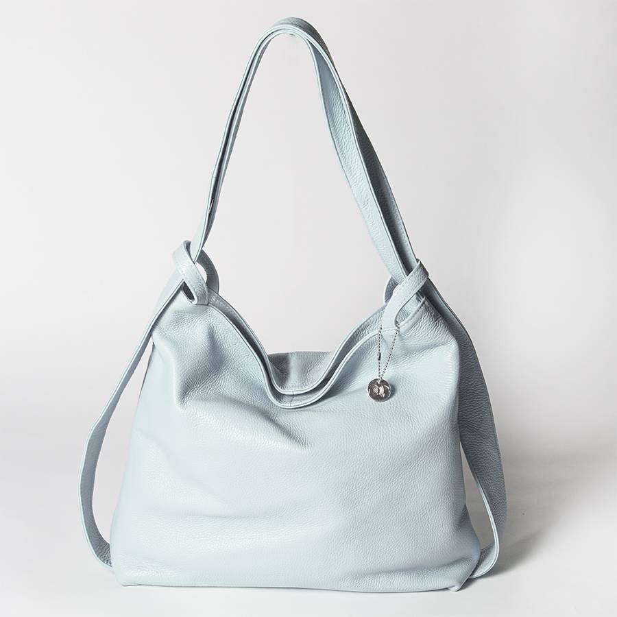 Laura Di Maggio VENICE – Zaino/borsa in pelle dollaro azzurro In Saldo