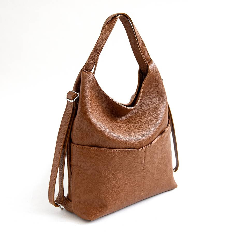 Laura Di Maggio MADRID – Zaino/borsa in pelle cuoio In Linea